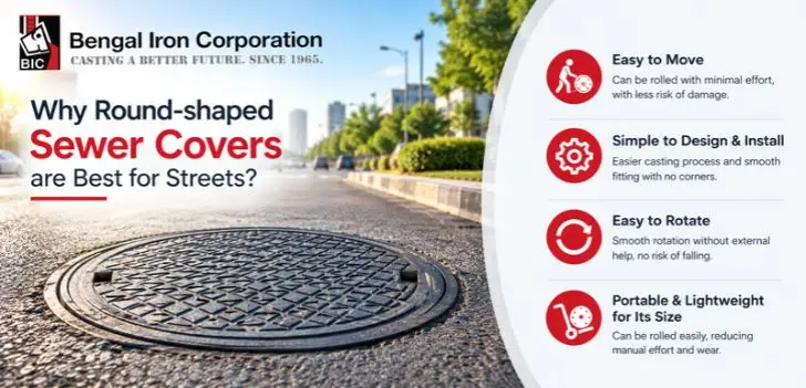 Why Round-shaped Sewer Covers are Best for Streets